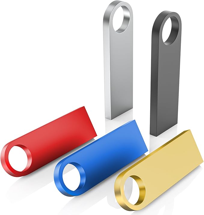 1GB USB Flash Drive 2 Pack, Wooolken Sleek Metal USB 2.0 Thumb Drive