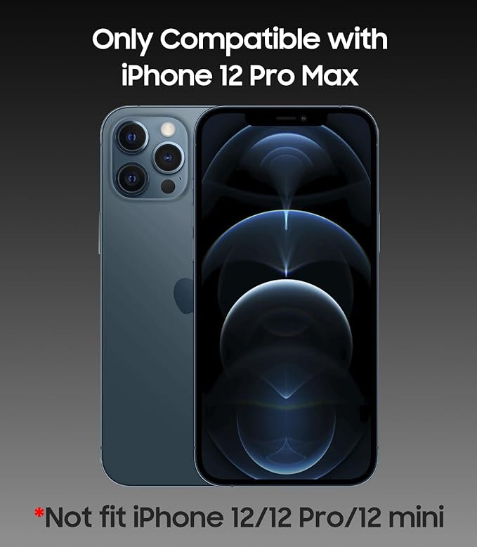 MAKAVO Magnetic for iPhone 12 Pro Max Case, Compatible with MagSafe, Built-in Camera Lens Protector, Logo View, Military Grade Drop Proof Phone Case Cover, Green