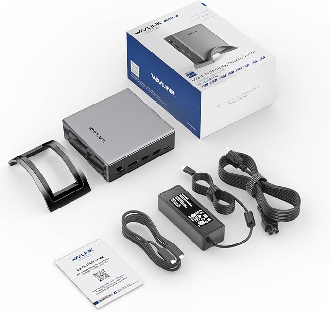 Laptop Docking Station,WAVLINK PD3.1 Docking Station 3 Monitors with 8K@30Hz/4K@144Hz,2*HDMI + DP,140W PD Charge,USB-C 10Gb,USB-A 5Gb,Gigabit Ethernet,Audio/Mic for HP, Dell,Windows System Computer