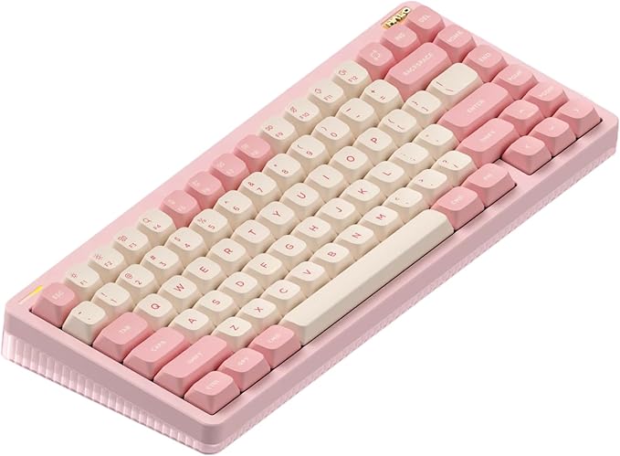 nuphy Halo75 V2 Mechancial Gaming Kyeboard,75% Wireless Hot Swappable Bluetooth Keyboard,83 Kyes RGB Backlit Keyboard,Support Bluetooth/2.4GHz/USB-C (Pink