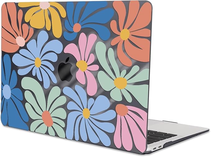 LCMOCICO for 2020 2021 2022 MacBook Pro 13 inch Case M2 M1 A2338 A2289 A2251 with Touch Bar & Touch ID, Printed Pattern Plastic Hard Shell Keyboard Cover Screen Protector