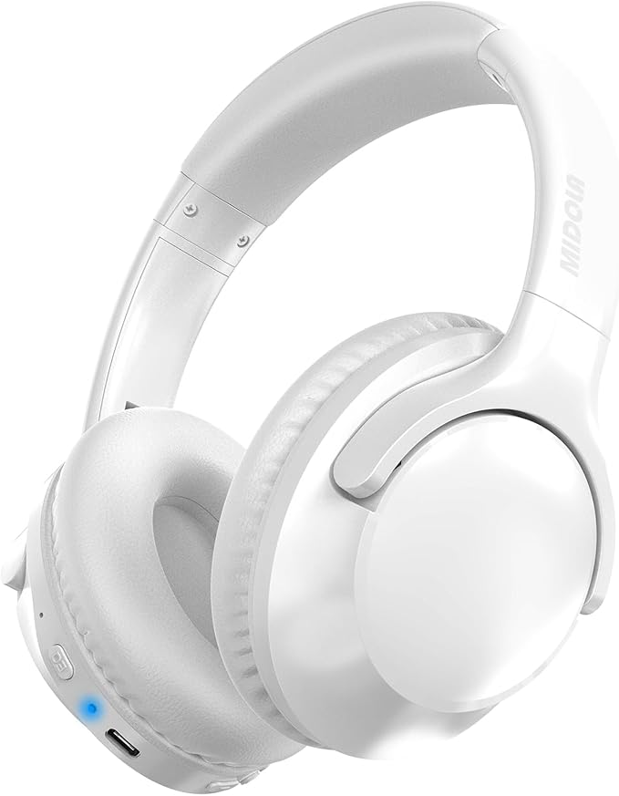 MIDOLA Bluetooth Headphones Over Ear 68H Playtime 6 EQ Wireless Headset with Microphone HiFi Stereo Foldable Lightweight Deep Bass for Travel Home Office Cellphone Pink