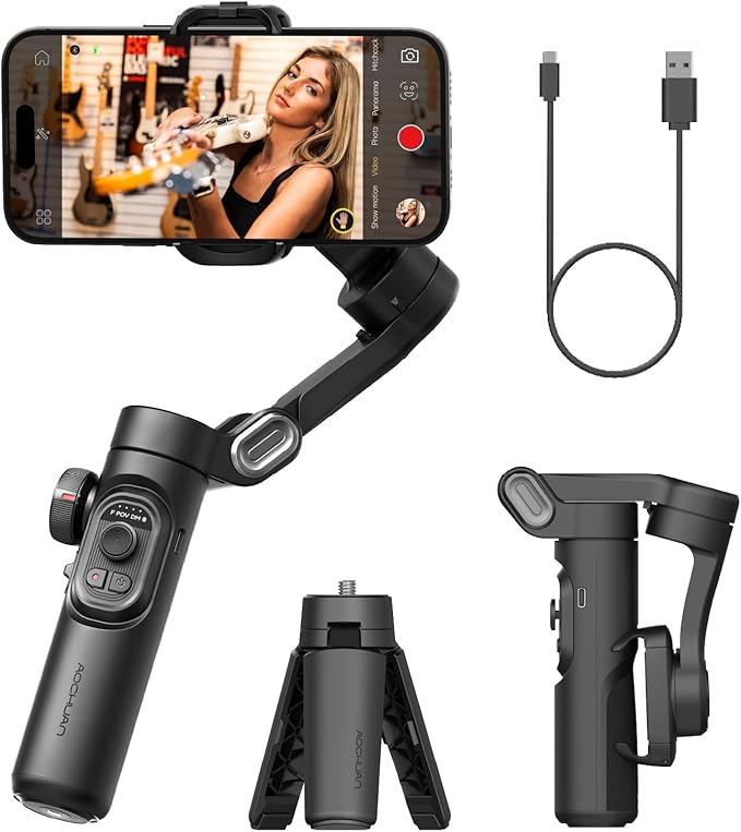 AOCHUAN XE AI Gimbal Stabilizer for Smartphone, No App AI Tracking