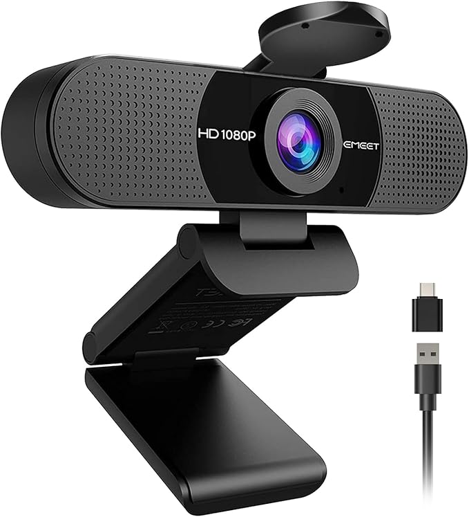 EMEET C960 AF 1080P Webcam for PC, Autofocus, 73° View Angle