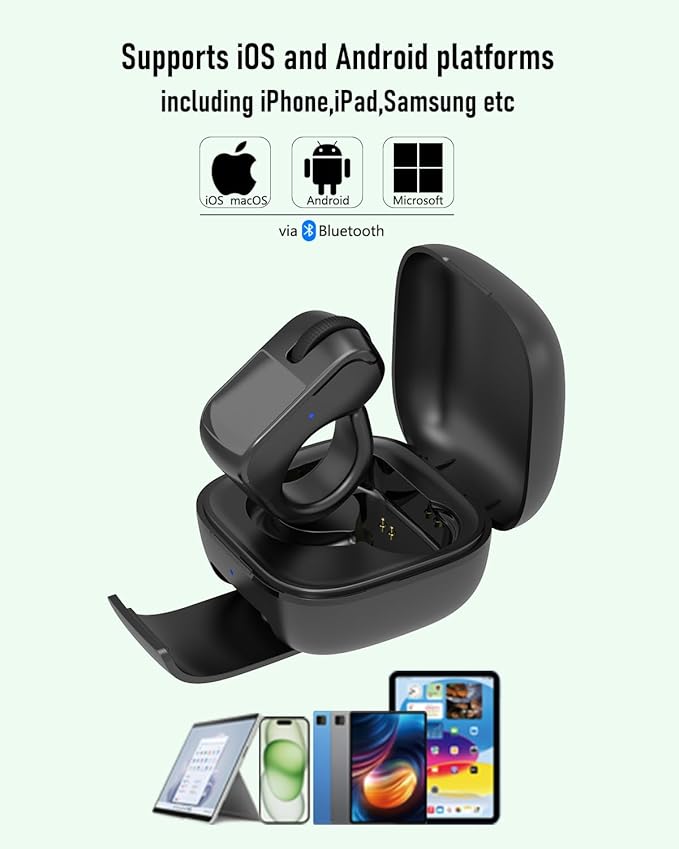 Tiktok Scrolling Ring,Air Finger Ring Mouse with a Touchpad,Remote Control for Kindle App/Camera/Video Recording,Bluetooth Scroller for iPhone/Android (Black)