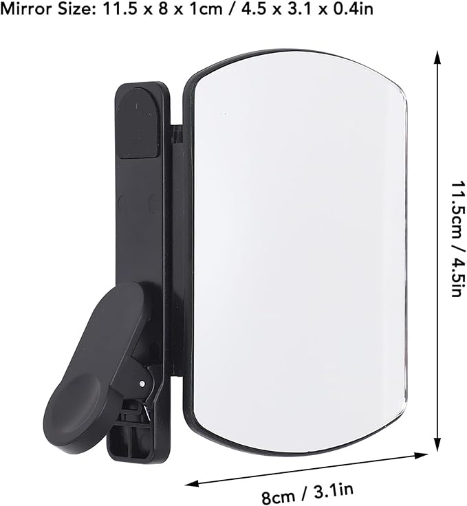 Mirror Effect Lens - Capture Stunning Reflections Instantly, Smartphone Camera Mirror Reflection Clip Kit, Adjustable Angle Mobile Phone Camera Mirror Clip for Outdoor Travel Photography (White)