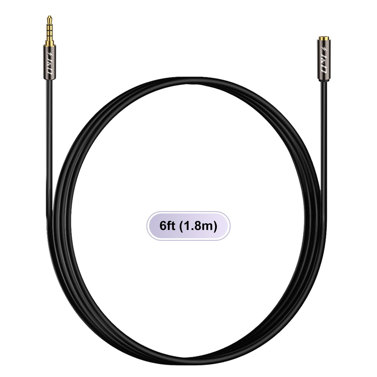 J&D 3.5mm TRRS Cable, 1/8 Inch 4 Pole TRRS Jack Male to Female Auxiliary Extension Cable for Headphones, Car Stereos, Phones and Speakers, 3 Feet