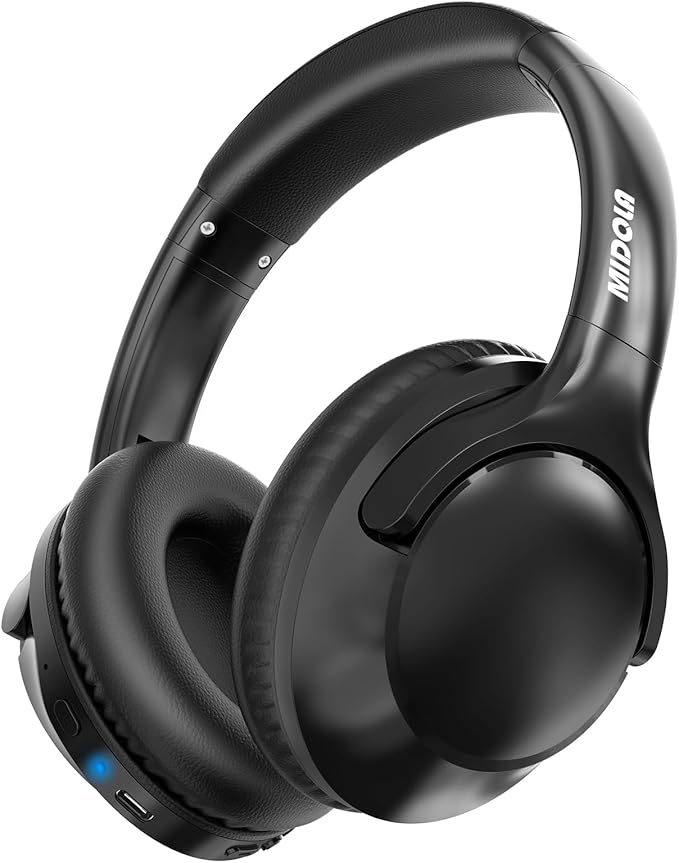 MIDOLA Bluetooth Headphones Over Ear 68H Playtime 6 EQ Wireless Headset with Microphone HiFi Stereo Foldable Lightweight Deep Bass for Travel Home Office Cellphone Pink