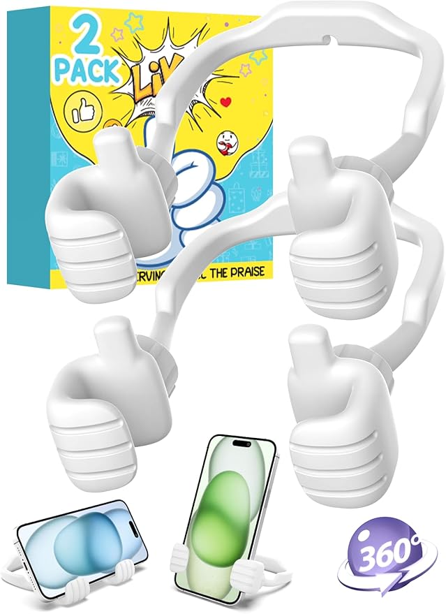 4 Pack Thumbs Up Lazy Phone Holder Stocking Stuffers for Teen Boys Girls