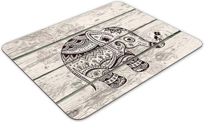Gaming Mouse Pad,Plank Elephant Rectangle Mouse Pad Size(9.84"x7.87")