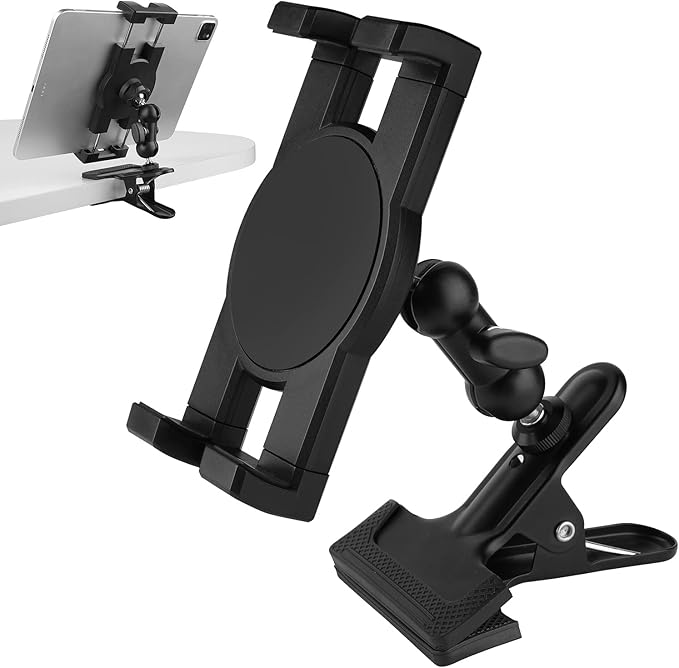 Mippko Clamp Phone Stand Holder for Guitar Head/Desk/Table/Glass/Baffle/Easel,Guitar Head Phone Mount,360°Adjustable Aluminium Alloy Arm Compatible with iPhone/Nexus/HTC/LG/Huawei/Smart Phones