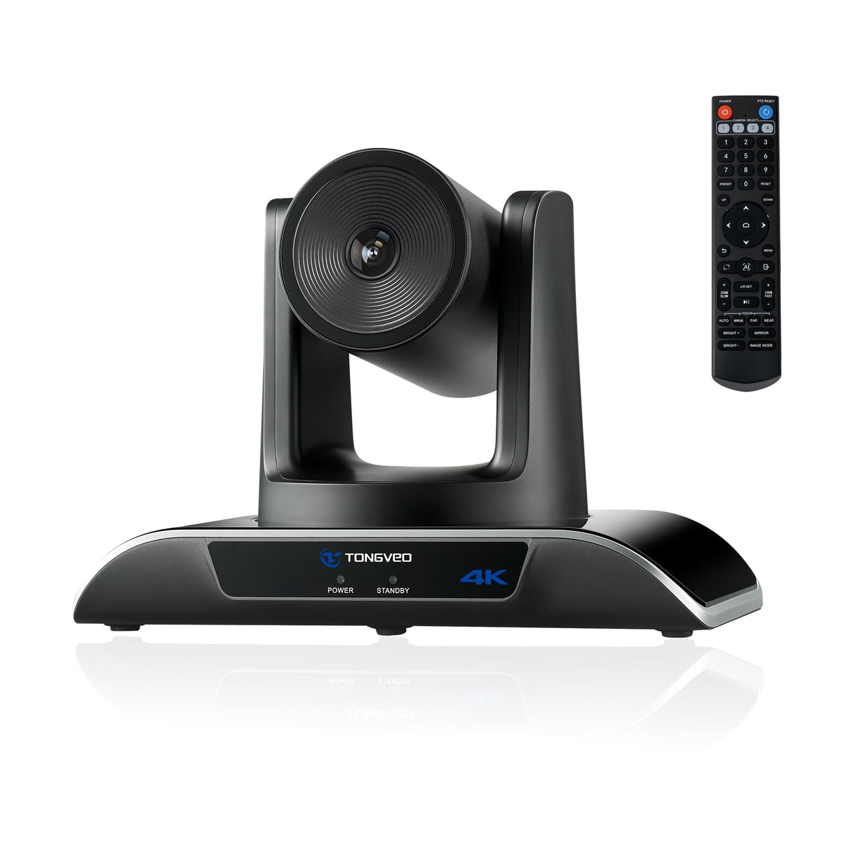 TONGVEO 4K Conference Room Camera System with Gesture Control, AI Auto-Tracking PTZ Camera 5X Digital Zoom with Speakerphone Set 120ยฐ Wide-Angle USB3.0 for Remote Meetings Zoom Teams OBS and More