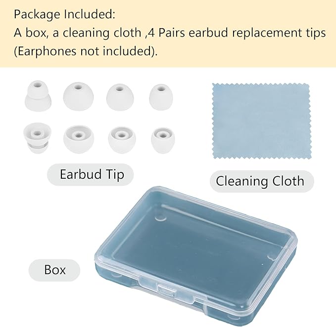 Ear Bud Covers Silicone Replacement Earbud Tips Compatible with Powerbeats Pro Beats Wireless Earphone Headphone Ear Tips 4 Pairs