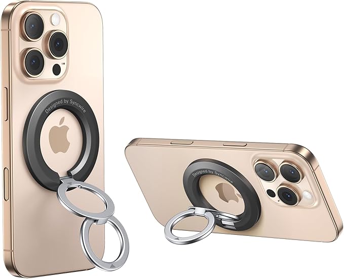 SYNCWIRE Magnetic Phone Ring Holder, for MagSafe Phone Grip Stand Kickstand