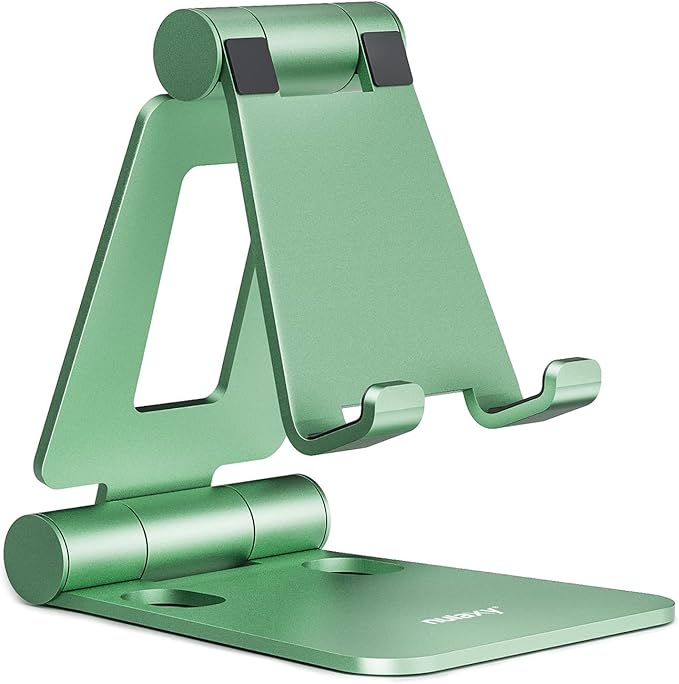 Nulaxy Full Aluminum Dual Folding Cell Phone Stand for Desk