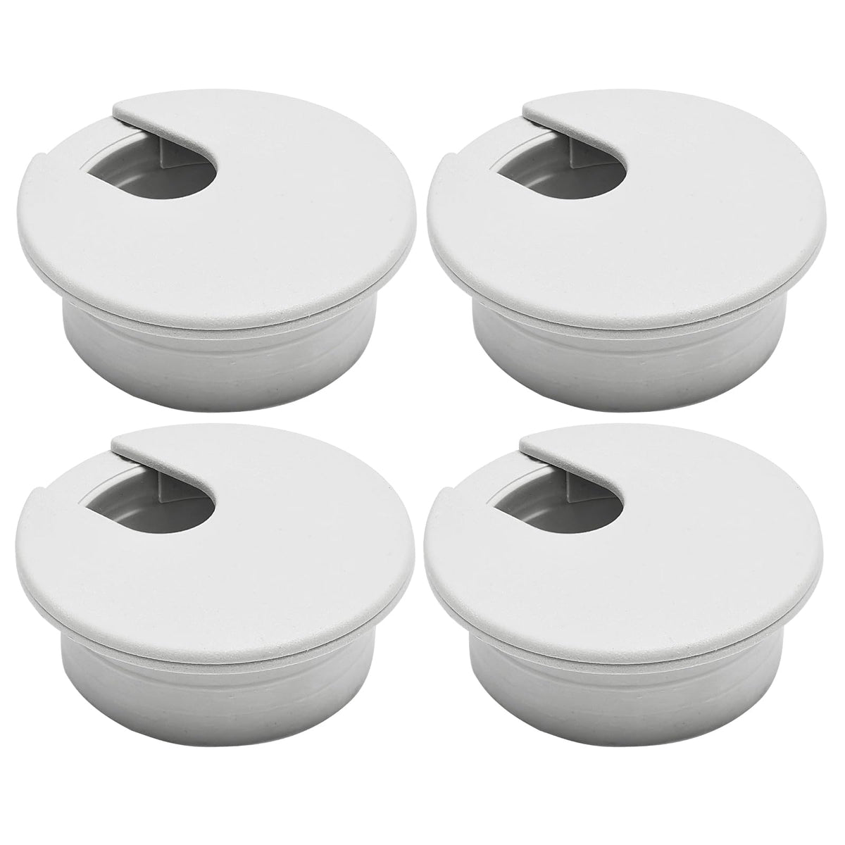 BOPOREAE Desk Grommet 1-3/8" (35 mm), Desk Cord Hole Cover, Cable Grommet ABS Plastic, Desk Hole Grommet for Office and Home Table Cable, Detachable Cable Cord Organizer (Light Grey 8 Pcs)