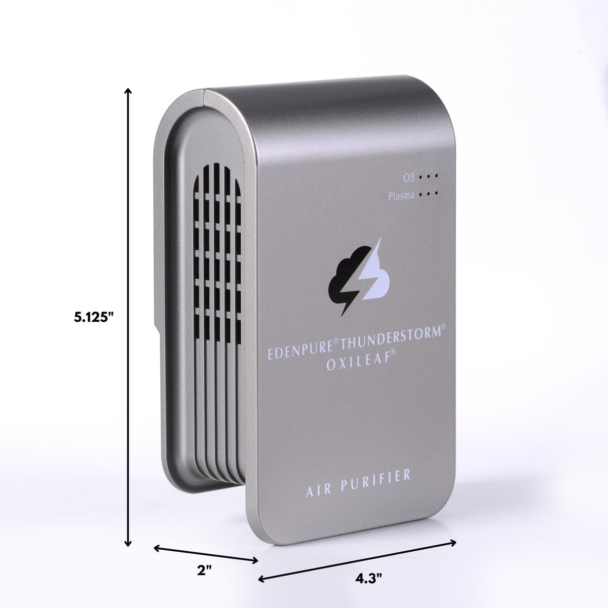EdenPURE® Thunderstorm® Oxileaf® III Air Purifier Odor Remover with Plasma and Ozone Settings, Small, Grey
