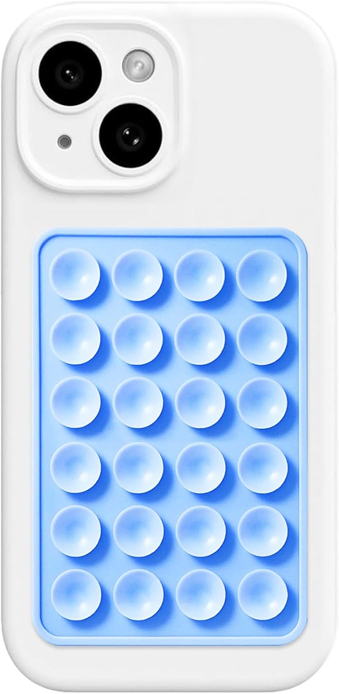 AZXYI Anteel Silicone Suction Phone Case Mount, Silicon Adhesive Suction Cup Phone Mount, Non Slip Sticky Phone Grip for Cellphone, Strong Grip Holder for Selfies and Videos (Lavender)