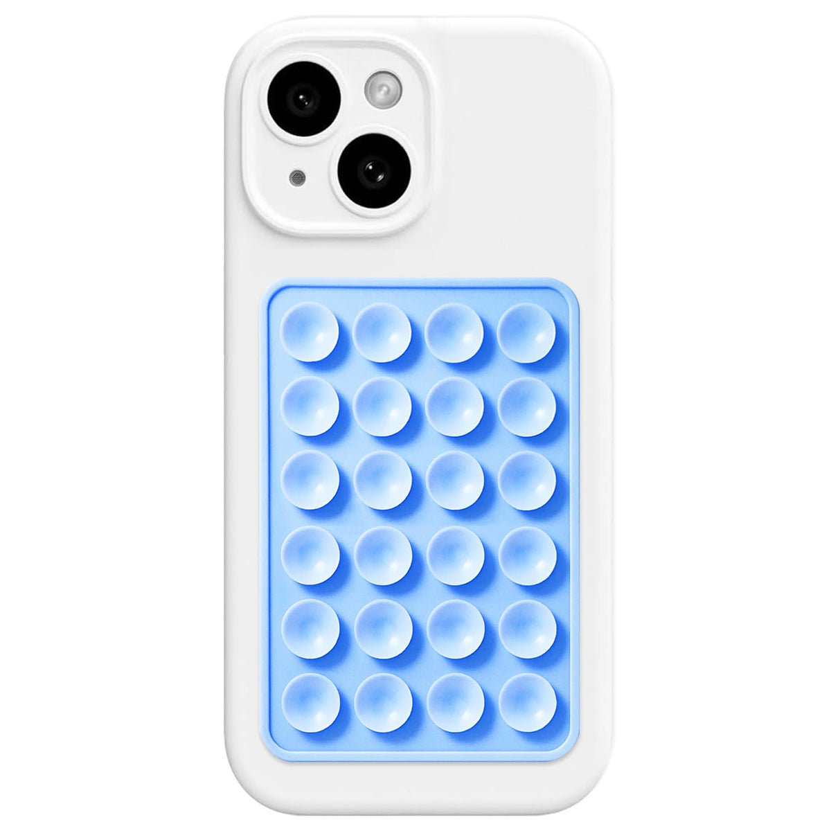 AZXYI Anteel Silicone Suction Phone Case Mount, Silicon Adhesive Suction Cup Phone Mount, Non Slip Sticky Phone Grip for Cellphone, Strong Grip Holder for Selfies and Videos (Baby Blue)