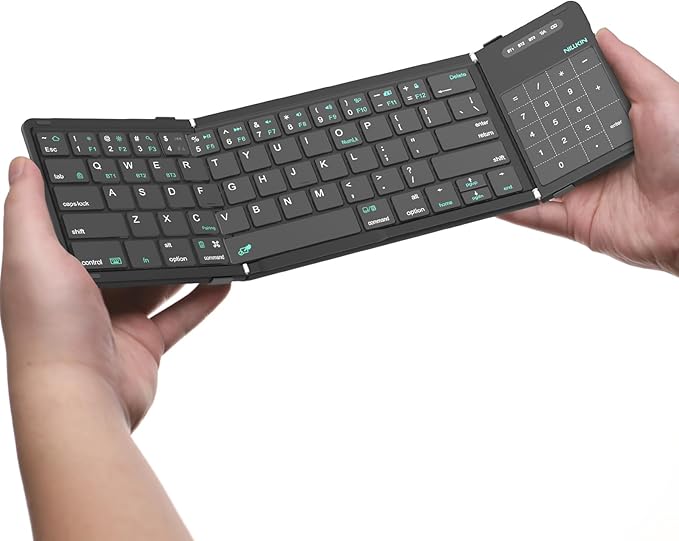 Nillkin Bluetooth 5.0 Foldable Keyboard with Trackpad & Numpad Green