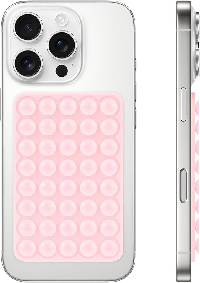 Yojaro Silicone Suction Phone Case Mount, Non Slip Suction Cup Phone Mount, Phone Accessories Holder for Selfies and Videos, Silicon Adhesive Phone Stand Sticky for Cell Phone Lavender