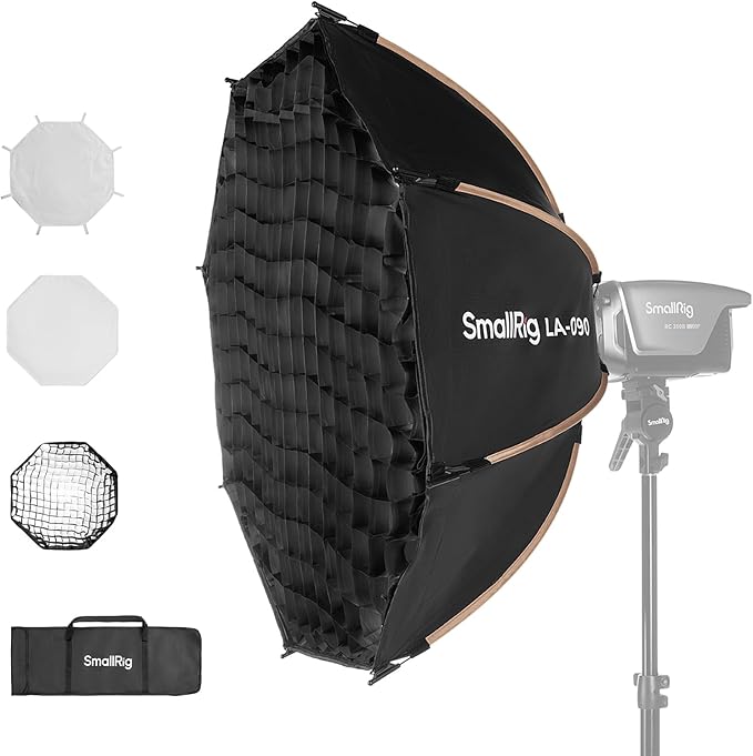 SmallRig LA-O65 Octagonal Softbox, 65cm/25.6in Quick Release Softbox with Carrying Bag, for Bowens Mount COB Lights for SmallRig for Neewer for Aputure for Godox