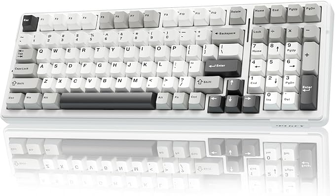 AULA F99 Wireless Mechanical Keyboard,Tri-Mode BT5.0/2.4GHz/USB-C Hot Swappable Custom Keyboard,Pre-lubed Linear Switches,RGB Backlit Gaming Keyboards for PC/Tablet/Xbox/PS4/PS5