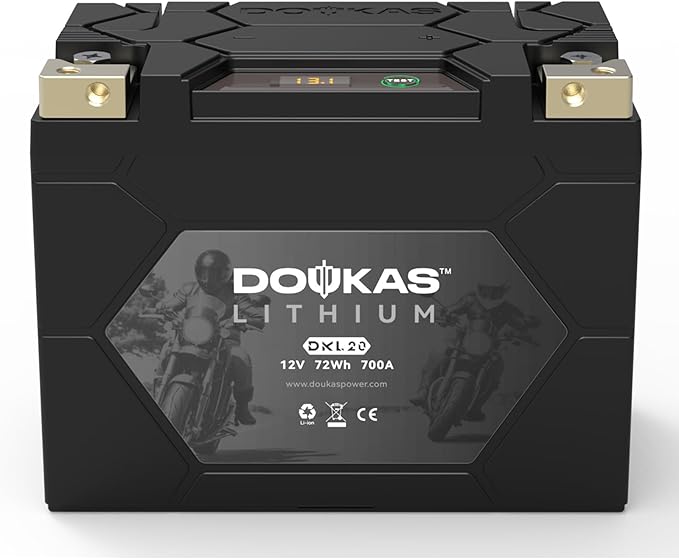 DOUKAS DKL14 YTX14-BS 550A LiFePO4 Motorcycle Lithium Battery, 12V 4Ah Powersports Battery, Compatible Jet Ski, ATV, Lawn Mower, Scooter, Generator Battery, Snowmobile