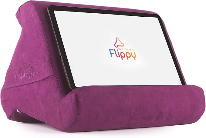 Flippy Original Tablet Pillow Stand & iPad Holder, Gift for Book Lovers & Readers, Multi-Angle Stand with Storage for Lap, Desk & Bed, Compatible with Kindle, Fire, iPad & Samsung