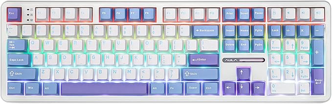 EPOMAKER Aula F108 Wireless Gaming Keyboard, Full Size Mechanical Keyboard
