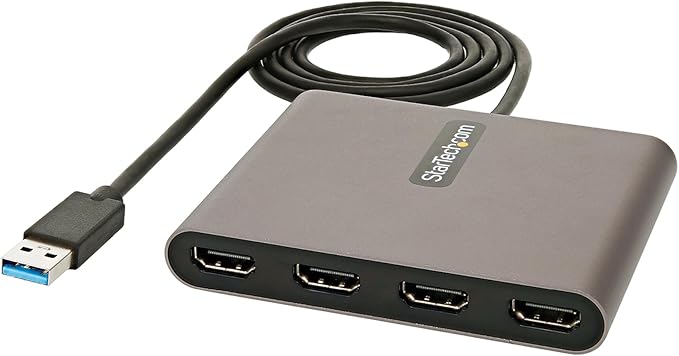 StarTech 50cm USB-C to 4-HDMI Adapter, 4x 1080p 60Hz, USB Powered, TAA