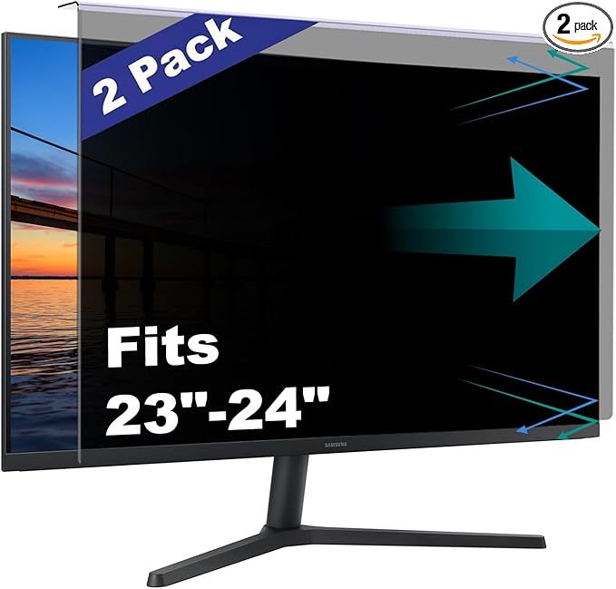 2 Pack Privacy Screen Shield, Anti-Spy, 21.5/22 Inch 16:9 Monitor