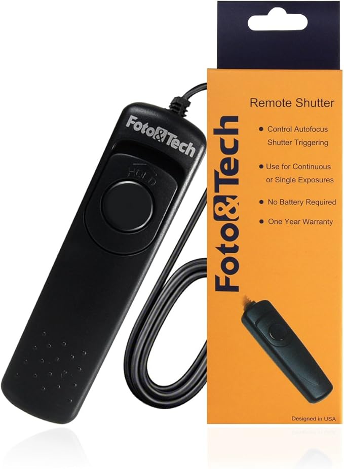 Foto&Tech Wired Remote Shutter Release Control Compatible with Nikon MC-DC2 for Nikon D7000