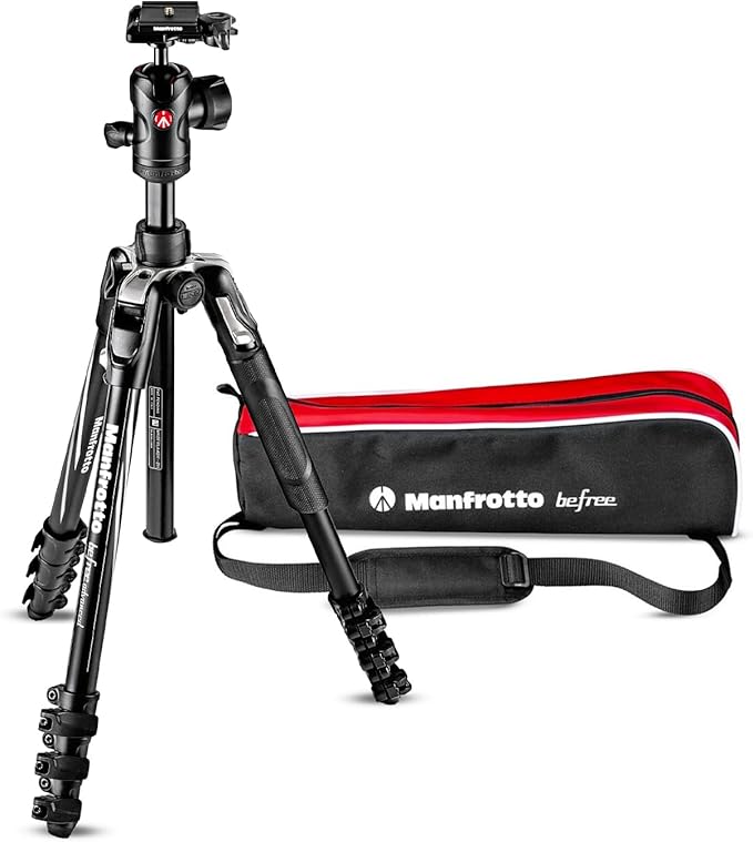 Manfrotto Befree Advanced Camera Tripod Kit Compatible with Sony Alpha7 and Alpha9 Cameras, Tripod Travel Kit with Ball Head and Lever Closure, Aluminium Tripod for Camera Accessories, DSLR,Mirrorless