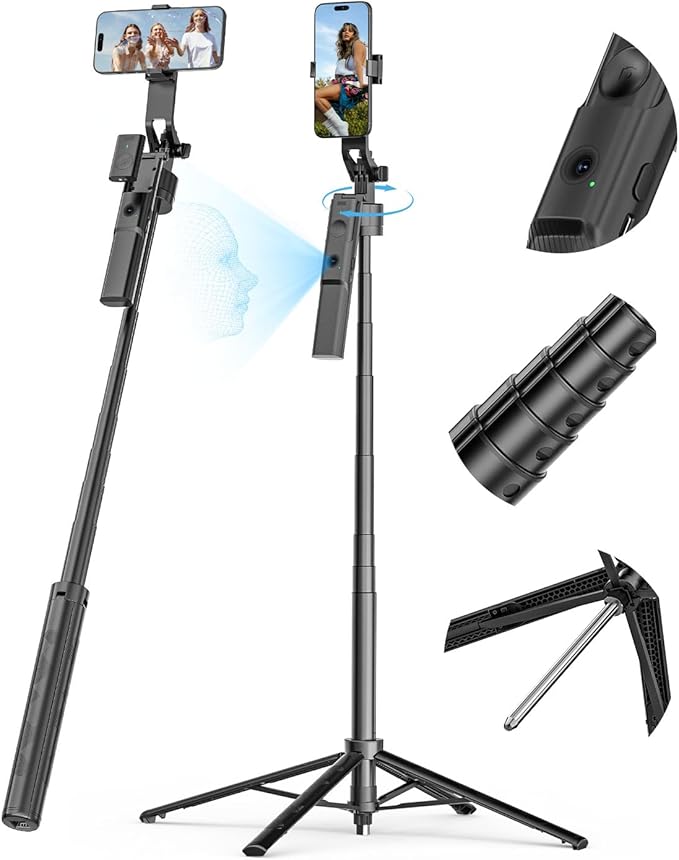 USKEYVISION 70" Auto Face Tracking Phone Tripod for iPhone w/Remote UTK-01