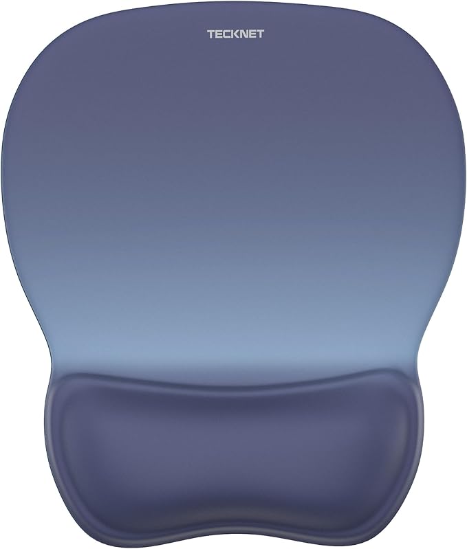 TECKNET Gel Ergonomic Mouse Pad with Wrist Rest, Non-Slip PU Base