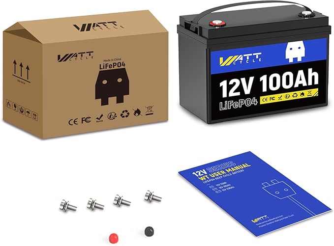 12V 100Ah LiFePO4 Battery, Lithium Battery Up to 15000 Cycles, Low Temperature Protection, 10 Years Lifespan, Perfect for RV/Outdoor Camping/Home Energy Storage(BCI Group 24)