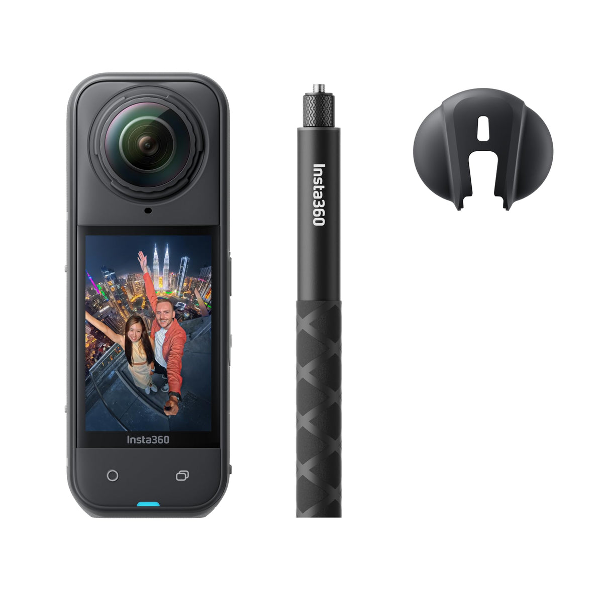 Insta360 X5 - Waterproof 8K 360° Action Camera, Leading Low Light, Invisible Selfie Stick Effect, Rugged and Replaceable Lens, 3-Hour Battery, Built-in Wind Guard, Stabilization, Triple AI Chip Design