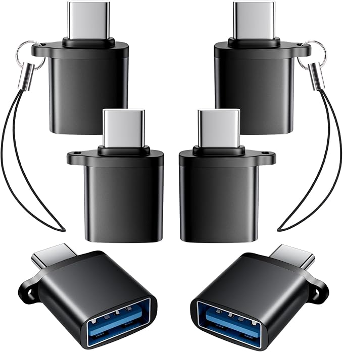 AiNEERich USB to Type C Adapter 20-Pack,USB A Male to USB C Female Adapter