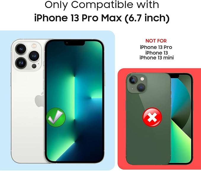 Magnetic for iPhone 13 Pro Max Case, Compatible with MagSafe, Built-in Camera Lens Protector, Logo View, Military Grade Drop Proof Phone Case Cover, Desert Titanium