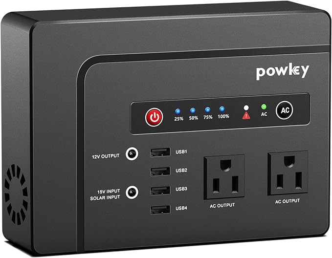 Portable Power Station 200W, Rechargeable Battery Powered with AC Outlet