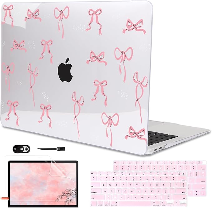 LCMOCICO for MacBook Air 13 inch Case 2020 2019 2018 Release M1 A2337 A2179 A1932, Glitter Crystal Pritned Pattern Hard Case Cover for Mac Air 13.3" Retina Display Touch ID