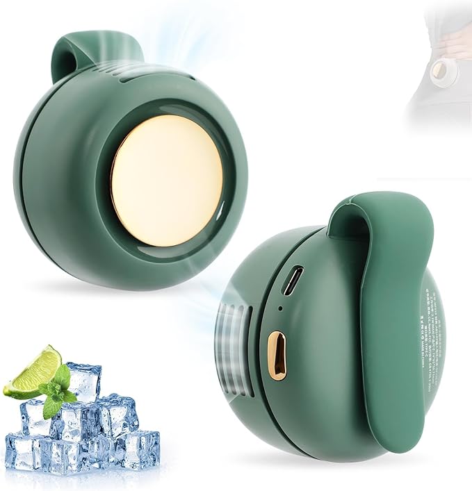 Small Clip Fan, Personal Waist Fans,Portable Silent Mini Bladeless Fan Clip On for Shirt,Hands-Free Personal Clip Fans 3 Speeds,Clips on Waist Neck Fanes for Outdoor,Camping,Travel