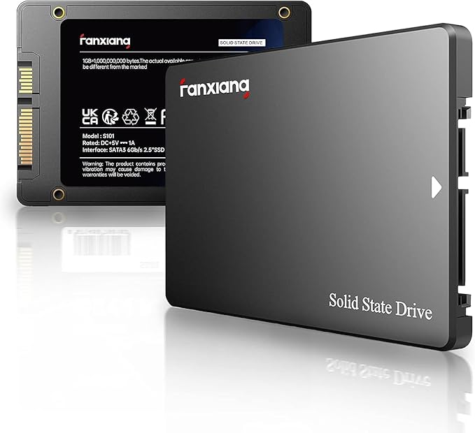 fanxiang S101 128GB SSD SATA III 6Gb/s 2.5" Internal Solid State Drive, Read Speed up to 500MB/sec, Compatible with Laptop and PC Desktops(Black)