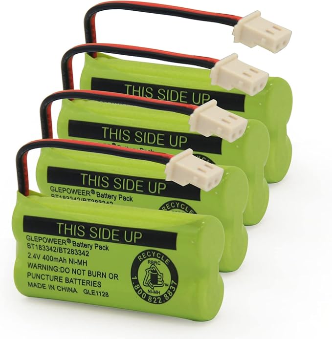 GLEPOWEER BT183342 BT283342 BT166342 BT266342 BT162342 BT262342 Battery Compatible with CS6114 CS6419 CS6719 EL52300 CL80111 Cordless Handset Phone (Pack of 3)