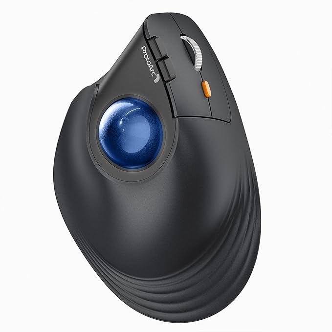 ProtoArc EM05 NL Wireless Vertical Trackball Mouse, 5 DPI Levels