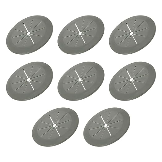 PATIKIL Desk Grommet 2-1/16", 8 Pcs Round Cable Grommet Cord Hole Cover with Adhesive Tape Flexible Table Wire Organizer for Office Home Table Countertop