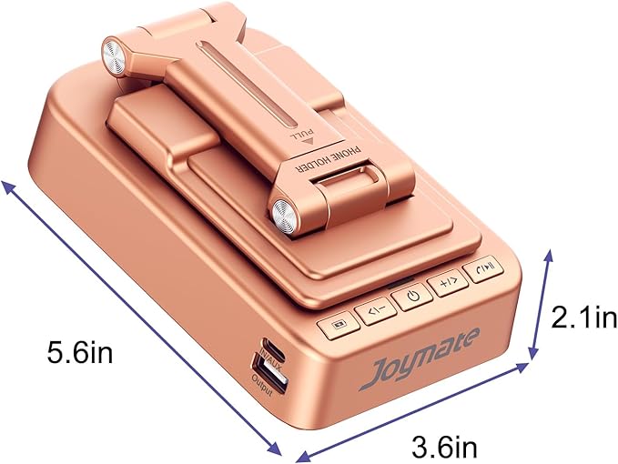 Gifts for Women Girls, Bluetooth Speaker Phone Stand with Charging Function 360° Rotable Adjustable Cell Phone Holder with HD Surround Sound for Desk Fits All Phones,Tablet (Rose Gold)