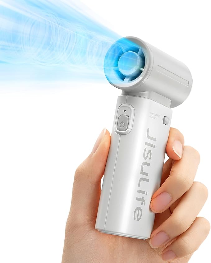 JISULIFE Portable Handheld Fan Life9, Turbo Airflow, Up to 12H Runtime