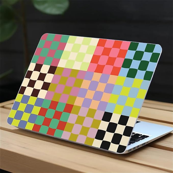 Compatible with MacBook Air 13.3 13.6 Inch Case 2022 2021 2020 2019 Plastic Hard Shell Case Cover,13.3 Pro(A1706/A1708/A1989/A2159/A2289/A2338), Colorful Checker